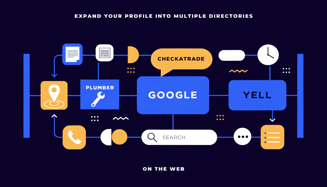 plumbing business listed across multiple uk online directories to improve local seo