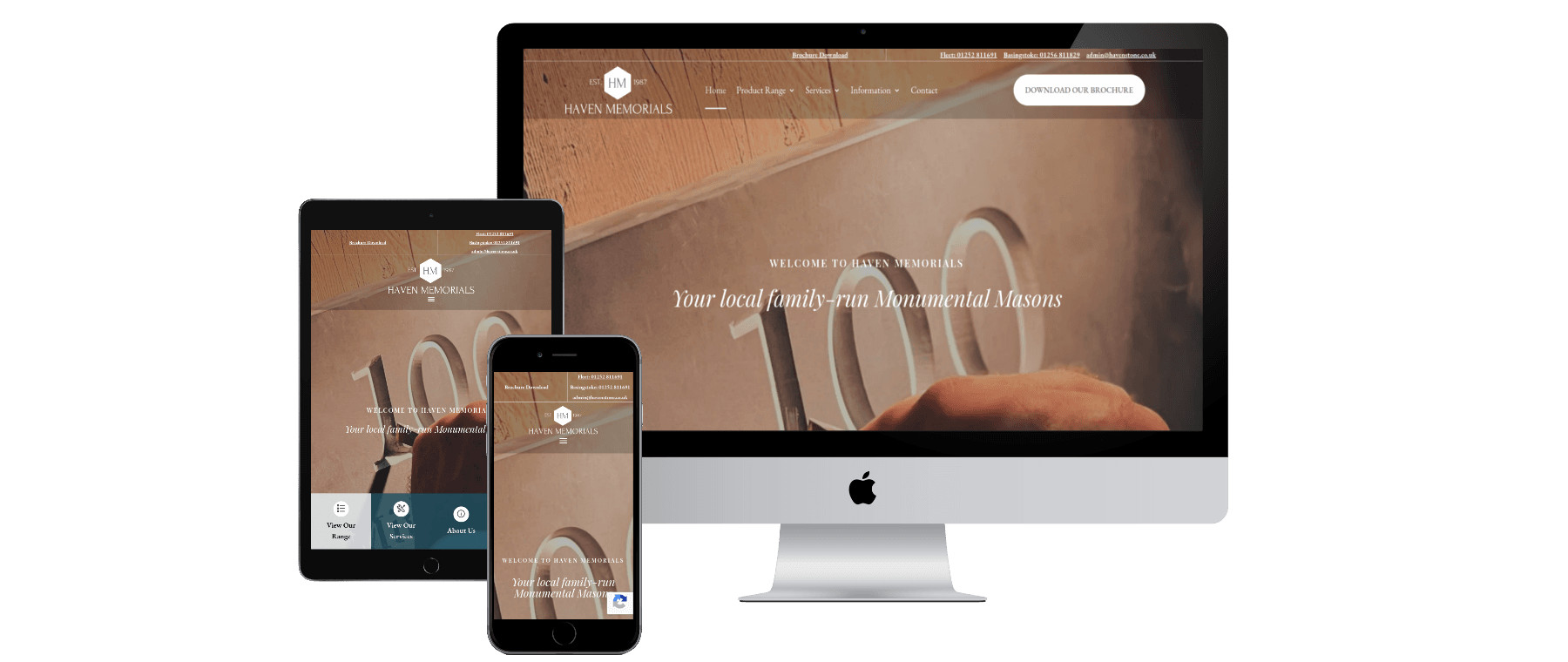 haven memorials website